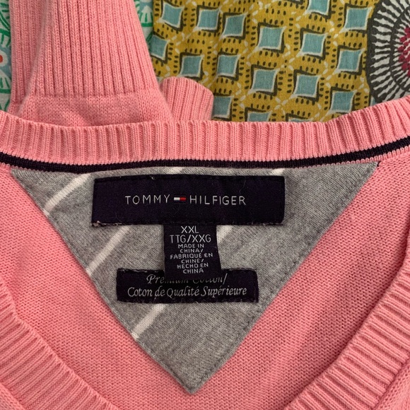 Tommy Hilfiger flag logo sweater XXL Pink - Picture 3 of 3